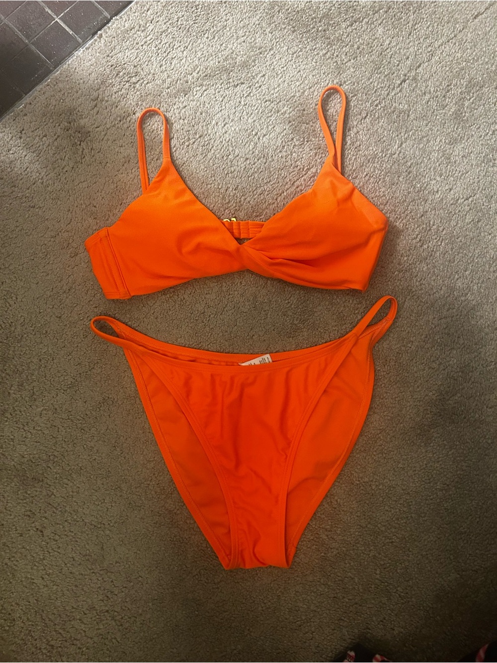 wild fable Orange Twist Bikini Set